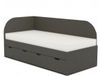 REA GARY šedý grafit, posteľ v šírke 90 x 200 cm