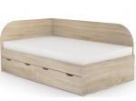 REA GARY 120L dub bardolino, študentská posteľ 120x200 cm s úložným priestorom ľavá