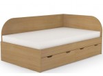 REA GARY 120P buk, študentská posteľ 120x200 cm s úložným priestorom pravá