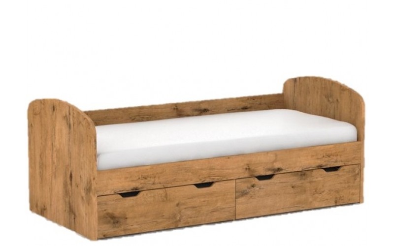 REA GOLEM dub lancelot, posteľ pre deti 90x200 cm s úložným priestorom