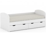 REA GOLEM biela, posteľ pre deti 90x200 cm s úložným priestorom