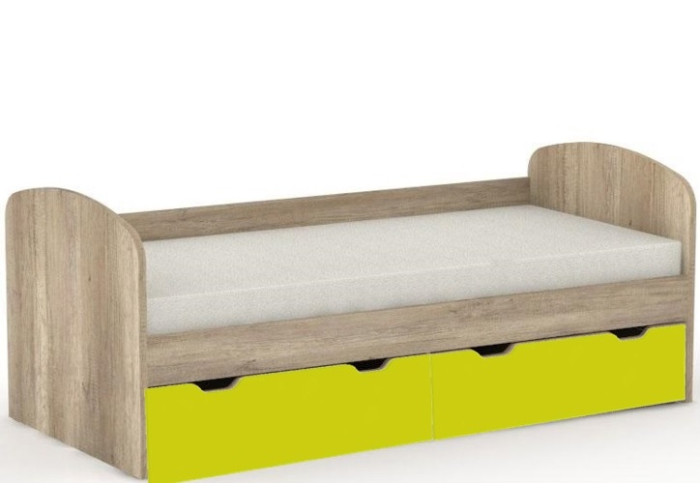 REA GOLEM dub canyon + farebné čelo, posteľ pre deti 90x200 cm s úložným priestorom REA GOLEM dub canyon + farebné čelo, posteľ pre deti 90x200 cm s úložným priestorom