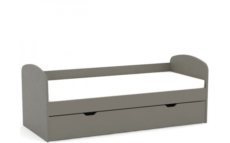REA KAKUNA šedý grafit, jednolôžková posteľ 80x200 cm s úložným priestorom