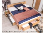 REA LARISA UP 120 biela + farebné čielko, jednolôžková posteľ 120x200 cm s úložným priestorom