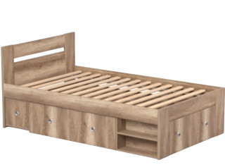 REA LARISA UP 120 dub canyon, jednolôžková posteľ 120x200 cm s úložným priestorom