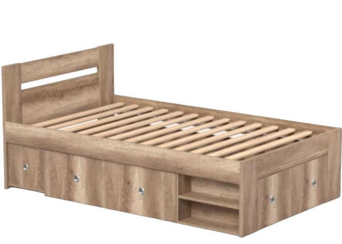 REA LARISA UP 120 dub canyon, jednolôžková posteľ 120x200 cm s úložným priestorom REA LARISA UP 120 dub canyon, jednolôžková posteľ 120x200 cm s úložným priestorom