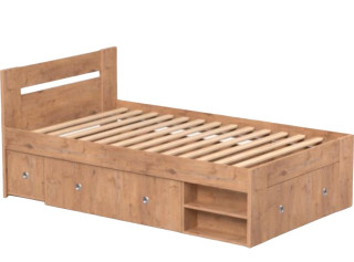 REA LARISA UP 120 dub lancelot, jednolôžková posteľ 120x200 cm s úložným priestorom