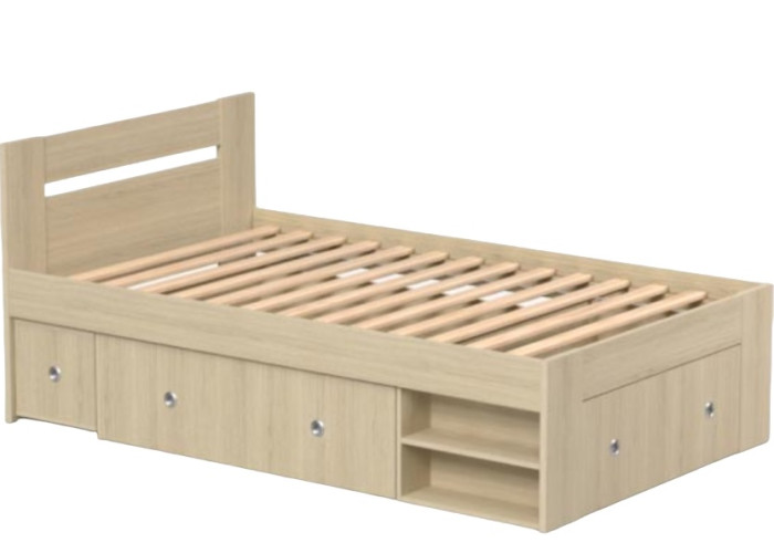 REA LARISA UP 120 dub vicenza jednolôžková posteľ 120x200 cm s úložným priestorom REA LARISA UP 120 dub vicenza jednolôžková posteľ 120x200 cm s úložným priestorom