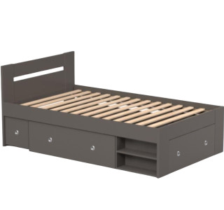 REA LARISA UP 120 šedý grafit, jednolôžková posteľ 120x200 cm s úložným priestorom