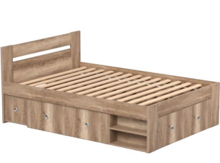 REA LARISA UP 140 dub canyon, posteľ 140x200 cm s úložným priestorom