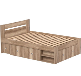 REA LARISA UP 140 dub canyon, posteľ 140x200 cm s úložným priestorom