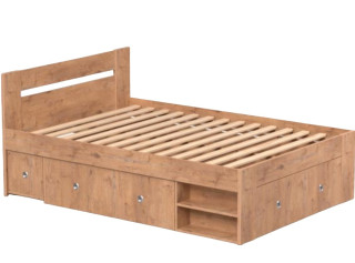 REA LARISA UP 140 dub lancelot, posteľ 140x200 cm s úložným priestorom