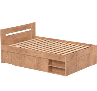 REA LARISA UP 140 dub lancelot, posteľ 140x200 cm s úložným priestorom
