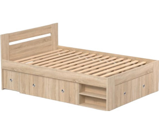 REA LARISA UP 140 dub bardolino, posteľ 140x200 cm s úložným priestorom
