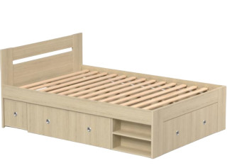 REA LARISA UP 140 dub vicenza, posteľ 140x200 cm s úložným priestorom