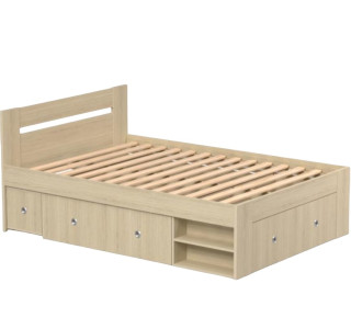 REA LARISA UP 140 dub vicenza, posteľ 140x200 cm s úložným priestorom