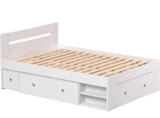 REA LARISA UP 140 biela, posteľ 140x200 cm s úložným priestorom