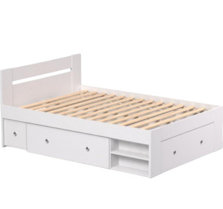 REA LARISA UP 140 biela, posteľ 140x200 cm s úložným priestorom