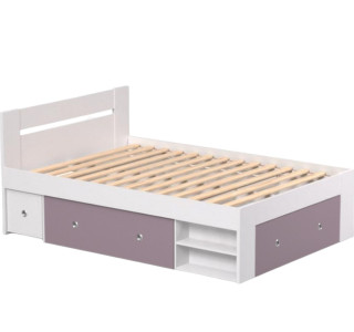 REA LARISA UP 140 biela + farebné čielko, posteľ 140x200 cm s úložným priestorom