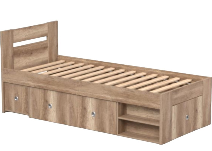 REA LARISA UP 90 dub canyon, jednolôžková posteľ 90x200 cm s úložným priestorom REA LARISA UP 90 dub canyon, jednolôžková posteľ 90x200 cm s úložným priestorom