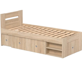 REA LARISA UP 90 dub bardolino, jednolôžková posteľ 90x200 cm s úložným priestorom