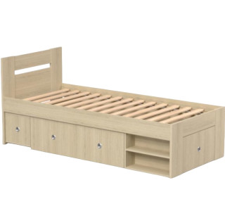 REA LARISA UP 90 dub vicenza, jednolôžková posteľ 90x200 cm s úložným priestorom