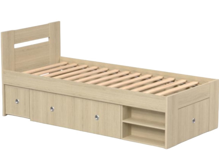 REA LARISA UP 90 dub vicenza, jednolôžková posteľ 90x200 cm s úložným priestorom REA LARISA UP 90 dub vicenza, jednolôžková posteľ 90x200 cm s úložným priestorom