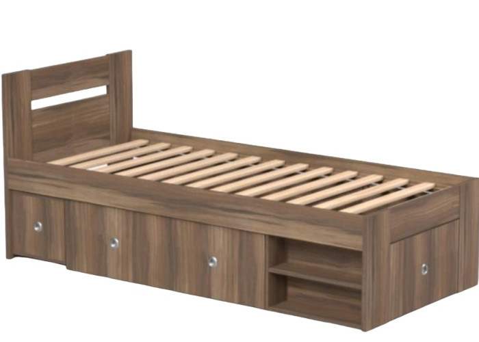 REA LARISA UP 90 orech rockpille, jednolôžková posteľ 90x200 cm s úložným priestorom REA LARISA UP 90 orech rockpille, jednolôžková posteľ 90x200 cm s úložným priestorom