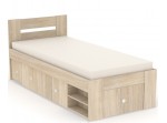 REA LARISA UP 90 dub bardolino, jednolôžková posteľ 90x200 cm s úložným priestorom