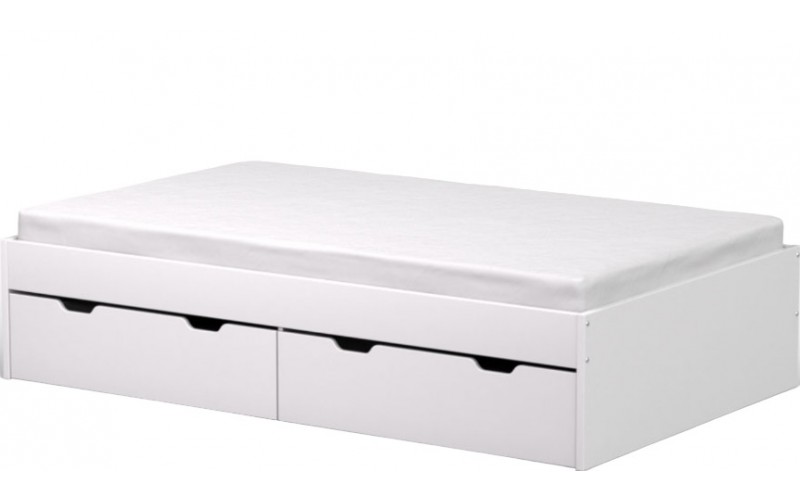 REA MISTY biela, posteľ 120x200 cm s úložným priestorom