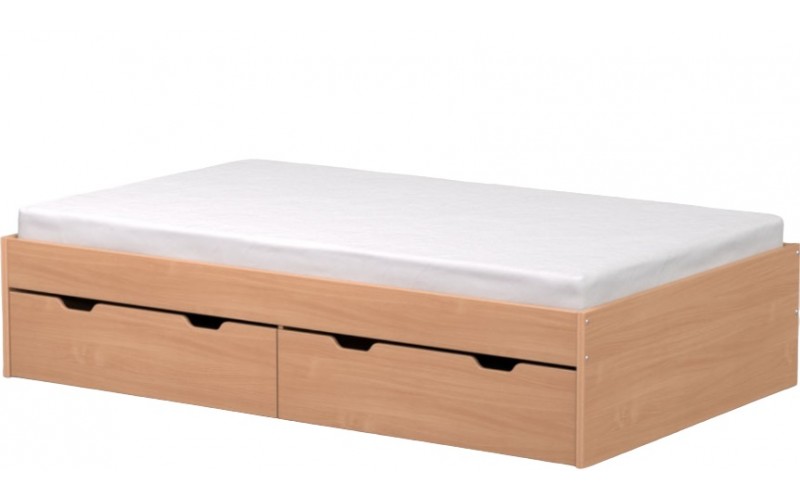 REA MISTY buk, posteľ 120x200 cm s úložným priestorom