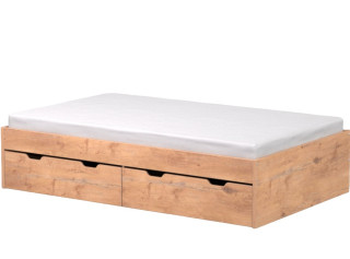 REA MISTY dub lancelot, posteľ 120x200 cm s úložným priestorom