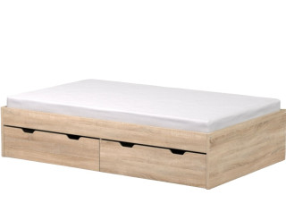 REA MISTY dub bardolino, posteľ 120x200 cm s úložným priestorom