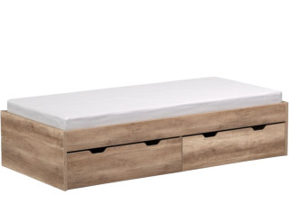 REA MISTY 90 dub canyon, jednolôžková posteľ 90x200 cm s úložným priestorom