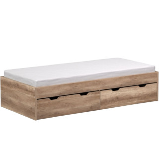 REA MISTY 90 dub canyon, jednolôžková posteľ 90x200 cm s úložným priestorom