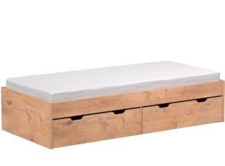 REA MISTY 90 dub lancelot, jednolôžková posteľ 90x200 cm s úložným priestorom