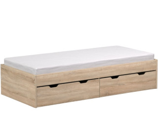 REA MISTY 90 dub bardolino, jednolôžková posteľ 90x200 cm s úložným priestorom