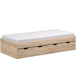 REA MISTY 90 dub bardolino, jednolôžková posteľ 90x200 cm s úložným priestorom