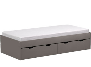 REA MISTY 90 šedý grafit, jednolôžková posteľ 90x200 cm s úložným priestorom