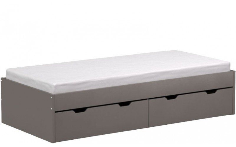 REA MISTY 90 šedý grafit, jednolôžková posteľ 90x200 cm s úložným priestorom
