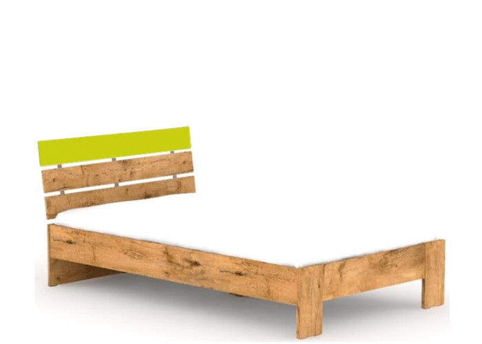 REA NASŤA 120 dub lancelot + farebné čielko, posteľ v šírke 120x200 cm