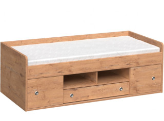 REA POPPO dub lancelot, detská posteľ 90x200 cm s úložným priestorom