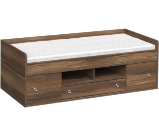 REA POPPO orech rockpille, detská posteľ 90x200 cm s úložným priestorom