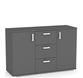 REA SISA 4 šedý grafit, komoda
