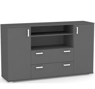 REA SISA 5 šedý grafit, komoda