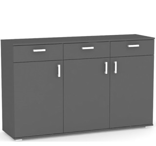 REA SISA 8 šedý grafit, komoda