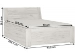 ANGEL CRAFT 90 jednolôžková posteľ 90x200 cm s úložným priestorom