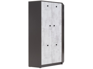 TONY 04, rohová šatníkovo-policová skriňa