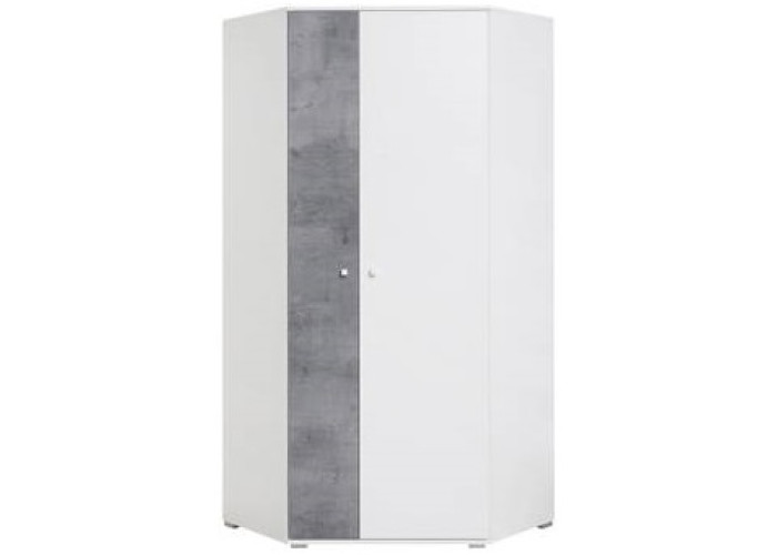 SKIP biela/betón 02, šatníková skriňa SKIP biela/betón 02, šatníková skriňa