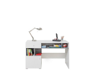 SKIP biela/betón 10, písací stolík